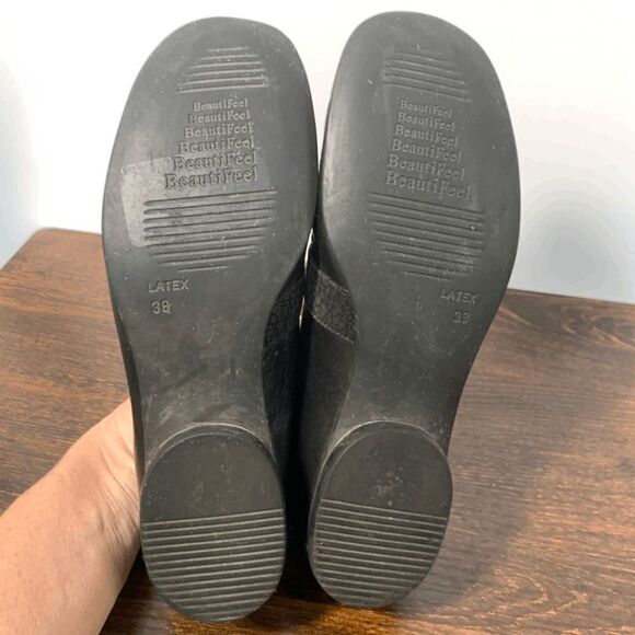 Beautifeel Leather Slip On Closed Toe Flat Black Size 38 - Picture 4 of 10